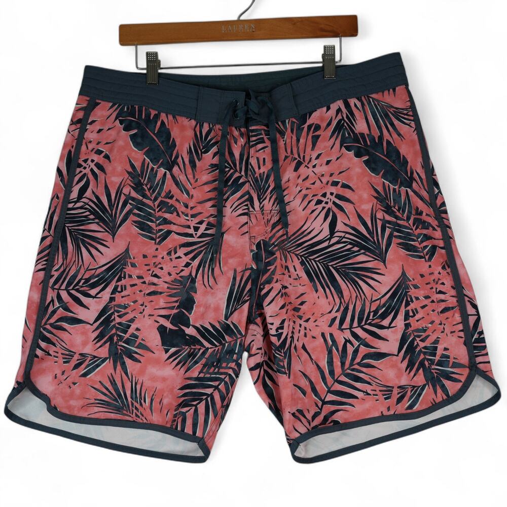 Old Navy Board Shorts Mens 38x9 Floral‎ Palms Swimwear Beach Stretch
